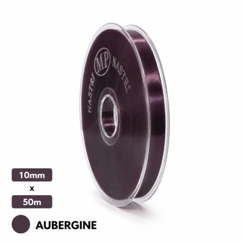 Italská stuha NASTRO TAFT 1cm 50m AUBERGINE