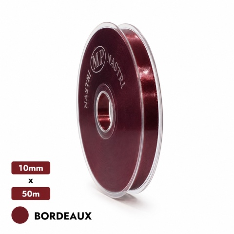 Italská stuha NASTRO TAFT 1cm 50m BORDEAUX