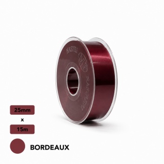 Matt DOUBLE SATIN 2,5 cm 15m BORDEAUX