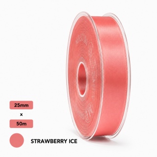 Wstążka włoska NASTRO TAFT 2,5cm 50m STRAWBERRY ICE