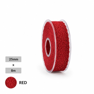 Italská stuha krajka NASTRO MERLETTO 2.5cm 8m červená