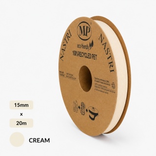 Italská stuha materiál 1.5cm 20 m CREAM