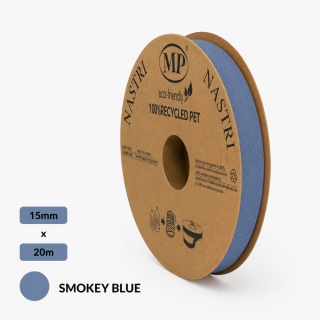 Italský materiál pro pásky 1.5cm 20m SMOKEY BLUE