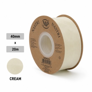 Name ORGANZA MATT Ribbon 4cm 20m CREAM