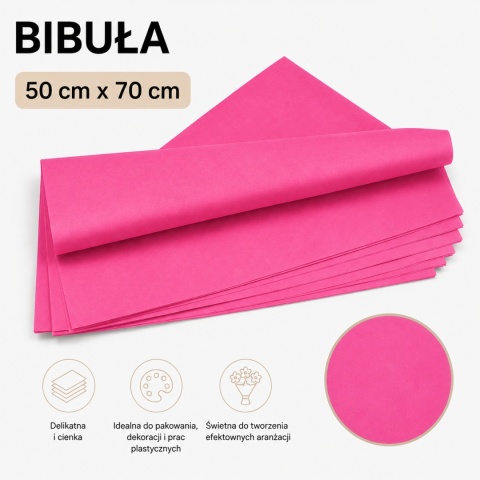 Papier 50cm x 70cm, 40 listov, fuchsia