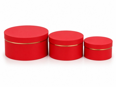Kvetinový box kpl 3 ks - 24 x 11 cm, červená