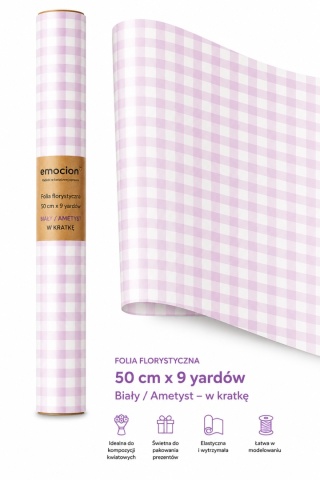 Plaid Kvetinová fólia - 50cm x 9y, biela/ametička