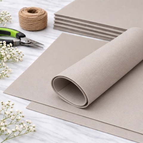 Folia piankowa w arkuszach 58×58 cm – jasna kawa