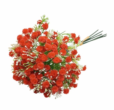 Gipsówka bukiet 32 cm, czerwony