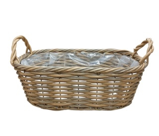 Wicker košík so šírkou filmu 46 x 32 cm, prírodný