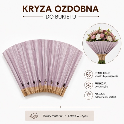 Dekorativní krystal pro kytici, světle fialový