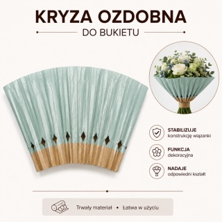 Kryza ozdobna do bukietu, miętowa