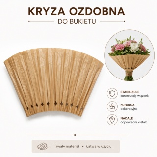 Kryza ozdobna do bukietu, naturalna