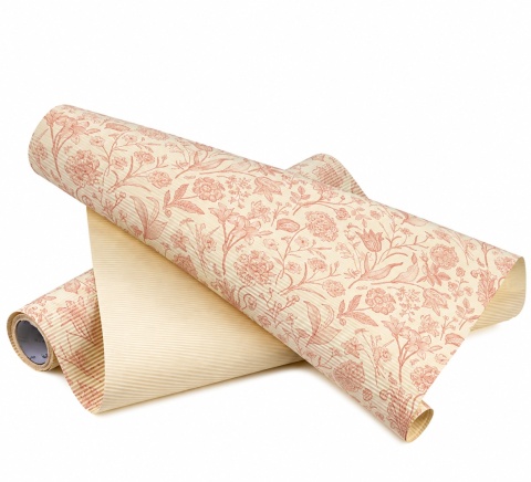 Papier karbowany - 50cm x 10m, krem