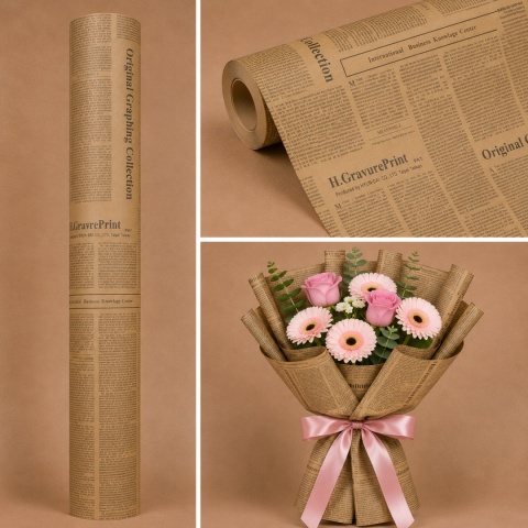 Papier w rolce - 50cm x 8m, gazeta