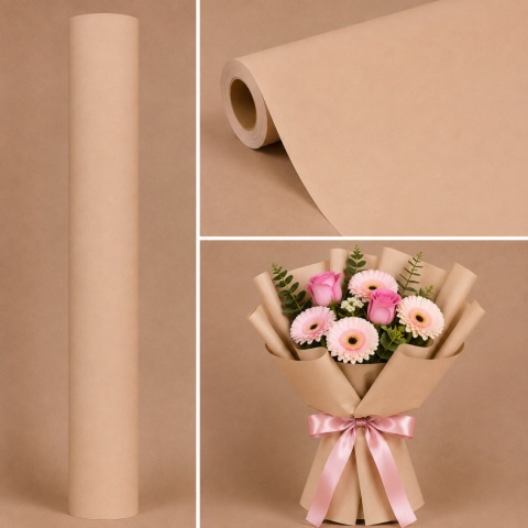 Roll papier - 50cm x 8m, prírodný