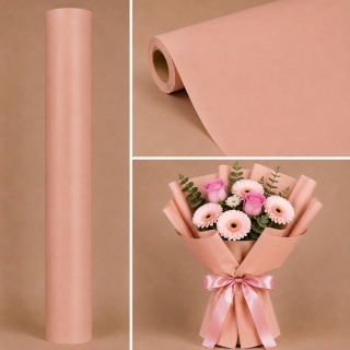 Papier bibuła w rolce - 50cm x 8m, pudrowy róż