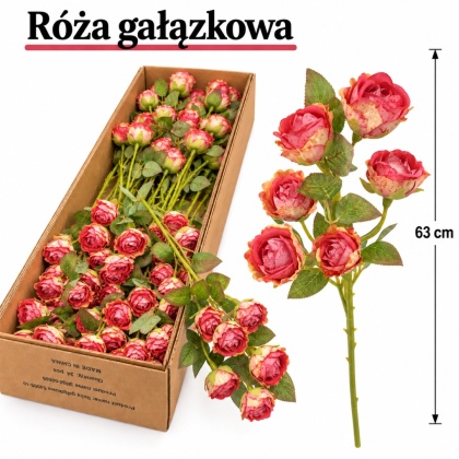 Róża gałązkowa 63 cm, czerwony