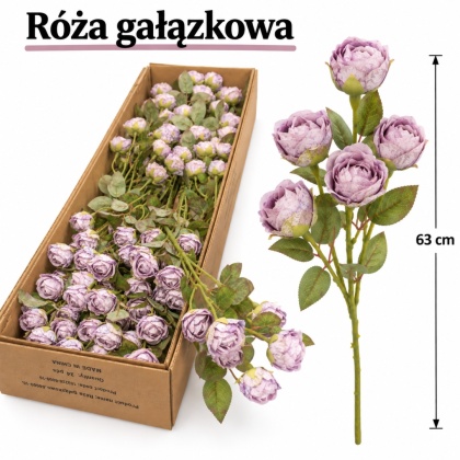 Róża gałązkowa 63 cm, fioletowy