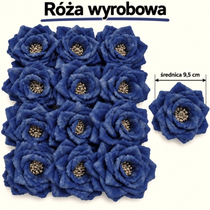 Róża wyrobowa ∅ 9,5 cm, niebieski