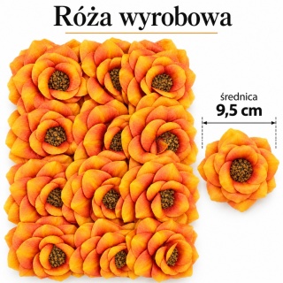 Róża wyrobowa ∅ 9,5 cm, orange