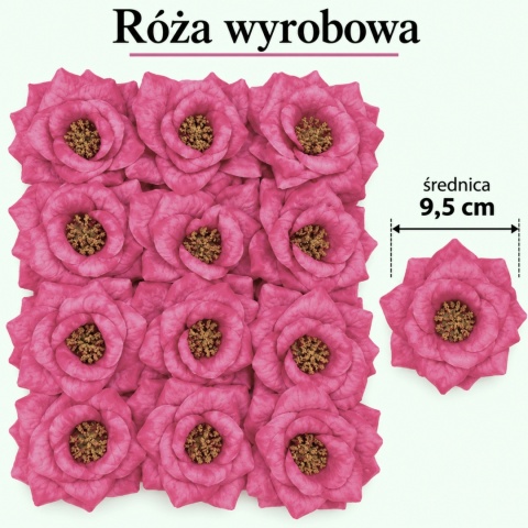 Róża wyrobowa ∅ 9,5 cm, różowy