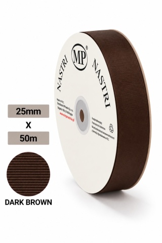 WSTĄŻKA RYPSOWA BRĄZOWA 50M X 2,5CM