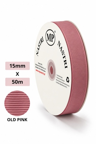 WSTĄŻKA RYPSOWA BRUDNY RÓŻ 50M X 1,5CM