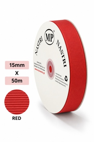 WSTĄŻKA RYPSOWA CZERWONY 50M X 1,5CM