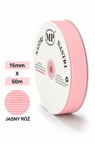 WSTĄŻKA RYPSOWA JASNY RÓŻ 50M X 1,5CM