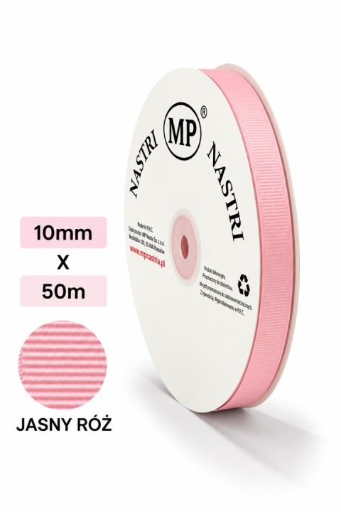 WSTĄŻKA RYPSOWA JASNY RÓŻ 50M X 1CM