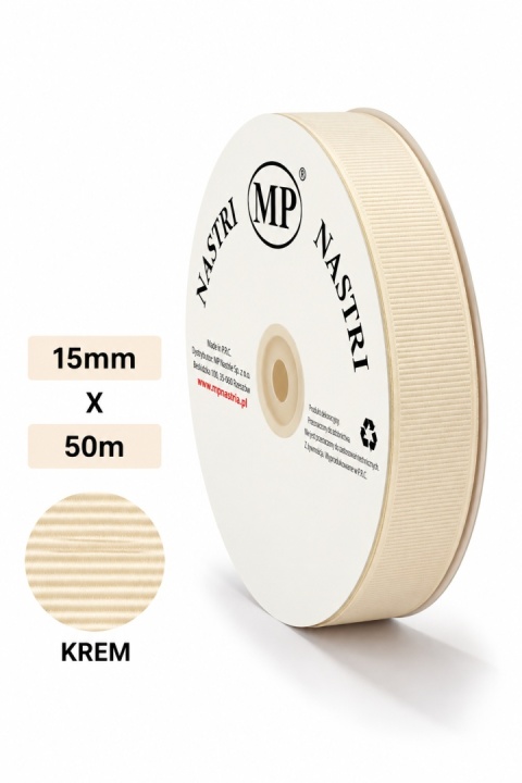 WSTĄŻKA RYPSOWA KREM 50M X 1,5CM