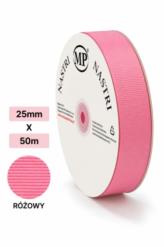 WSTĄŻKA RYPSOWA RÓŻ 50M X 2,5CM
