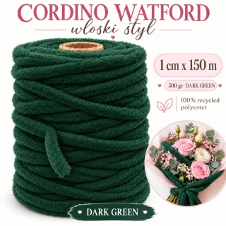 Włoski sznurek CORDINO WATFORD 500gr, DARK GREEN