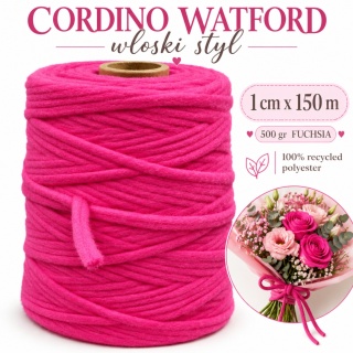 Włoski sznurek CORDINO WATFORD 500gr, FUCHSIA