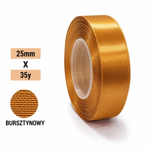 Klasická stuha 2,5cm 35y, oranžová