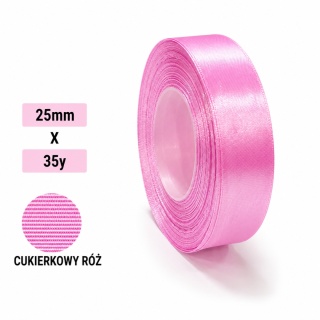 Klasická stuha 2.5cm 35y, růžová