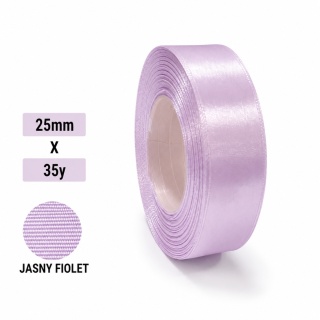 Wstążka klasyczna 2,5cm 35y, jasnofioletowy