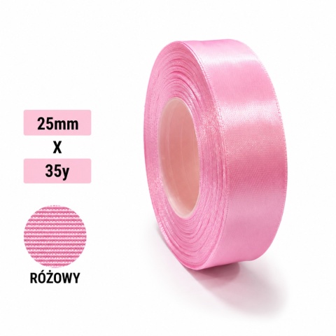 Klasická stuha 2,5 cm 35 cm ružová
