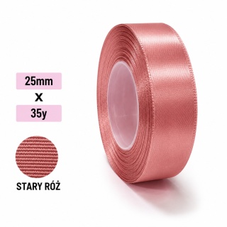Klasická stuha 2,5cm 35y, stará ružová
