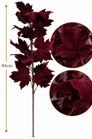 Gałązka klonu velvet 84 cm, bordo